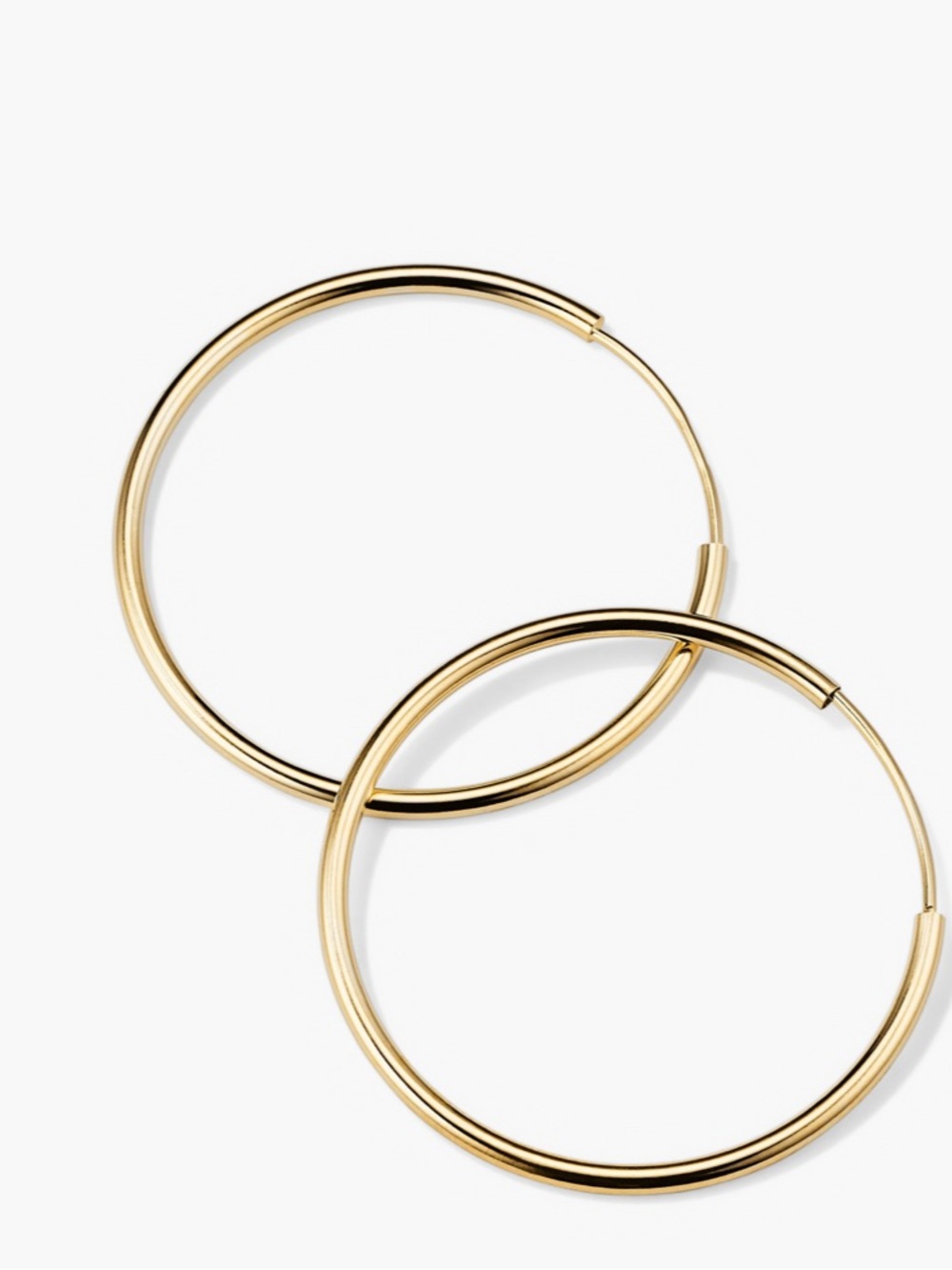 Slim Gold Hoop Earrings - 25mm Gold Vermeil